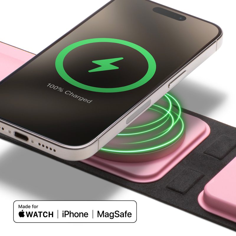 Mophie 3-in-1 Portable Travel Charger with MagSafe (LE cherry blossom) - Image 2